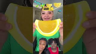 CRAZIEST SOUR LEMON GUMMY! #shorts #sour #trending #insane