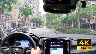 Drive to a department store in Taipei City - Volvo - POV - Taiwan Street - 4K