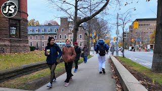 Safer Dutch-Style Intersection to MEC on Queen | Toronto Walk (Nov 2024)