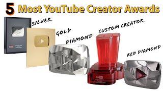 5 Most YouTube Creator Awards