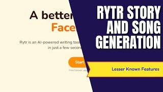  Rytr Story and Song Idea Generator tested and Reviewed.