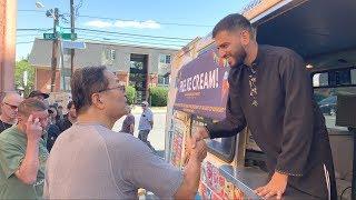 Muslim Gives Homeless Free Ice Cream!