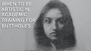 Preliminary Charcoal Drawing for an Oil Painting