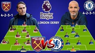 WEST HAM UNITED VS CHELSEA PREDICTION LINE UP EPL 24/25 PREMIER LEAGUE MATCHWEEK 5 | [4-2-3-1]