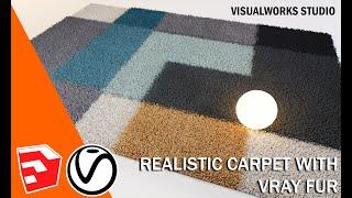 TUTORIAL REALISTIC CARPET MATEIRAL WITH VRAY FUR - VRAY 5.1 FOR SKETCHUP