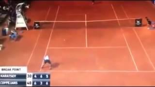 Karatsev gets crazy after losing to Coppejans