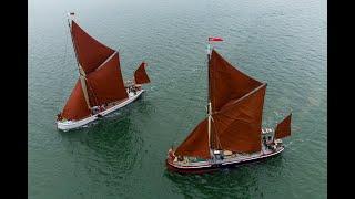 Racing aboard the 1924 Thames sailing barge, Repertor and fitting the curved roof beams. Episode 17