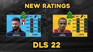 Update!! New Ratings of Players In DLS 22 [V 9.10] Part-2