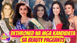 Dethroned na mga Kandidata sa Beauty Pageants