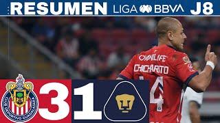 Chivas 3-1 Pumas, Chicharito volvió con el rebaño / J8 CL24