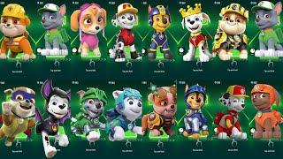 PAW PATROL ALL TIME !! RUBBER  ROCKY  SKYE  MARSHALL  CHASE  EVERST  ZUMA !! TILES HOP GAME 