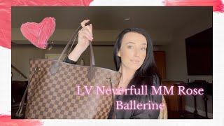 LOUIS VUITTON NEVERFULL MM ROSE BALLERINE OVERVIEW & WHAT'S IN MY BAG 2021