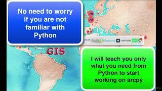 Basics of Python & arcpy , the Python library of ESRI ArcGIS - learn GIS