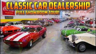 CLASSIC CAR DEALERSHIP!!! -  MASSIVE SHOWROOM! - Full Tour! - Hot Rods - Muscle Cars - Antique Cars!