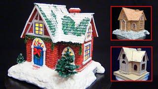 DIY Amazing Christmas House using cardboard and coffee sticks | DIY Winter house | Christmas village