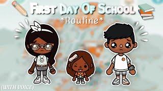 FIRST DAY OF SCHOOL MORNING ROUTINE️ *WITH VOICE* l Itz Toca Naomi l Toca Life World l