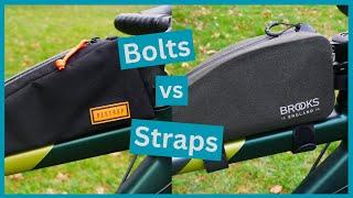 Top tube bag bolts or straps? Restrap - Brooks