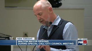 Walton mayor resigns during council meeting