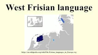 West Frisian language