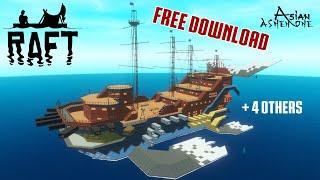 FREE DOWNLOAD Whale Ship + 4 Other Existing Rafts + How to Install the downloaded Rafts | Raft