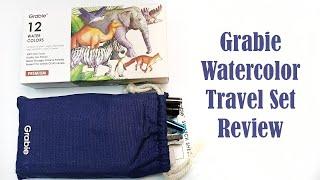 Super Cute Grabie Watercolor Set Travel Kit Review with Plein Air Painting. Yes, I Went OUTSIDE! 