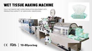 10-80 pcs/bag Fully Automatic Wet Tissue/Wipes Making Machine