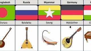 National Musical Instrument From Different Countries