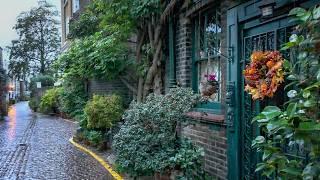 Rainy London Autumn Walk  South Kensington incl. Mews & The Boltons | 4K HDR