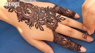 Beautiful JS Bridal Mehndi design | step by step easy and simple mahndi trips and tricks #viralvideo