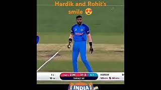 Hardik and Rohit in match #fun #cricket#match#india