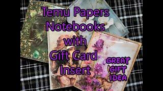 Beautiful Temu Papers Note Books: Christmas or Journals with Gift Card Insert