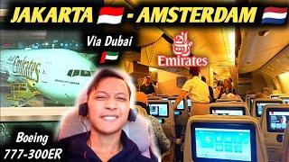 Review Pesawat Emirates BOEING 777-300ER Economy Class | Jakarta Belanda