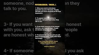 4 psychology tricks...! #psycologicaltricks #psychology #psychologyhacks #motivation #shorts