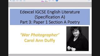 Analysis of ‘War Photographer’ by Carol Ann Duffy