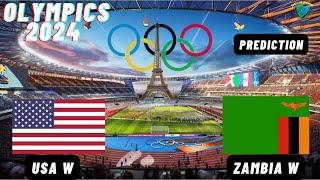 USA vs Zambia Live Women's Olympic Tournament 2024 Commentary Score & Highlights