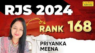 RJS 2024 Interview | Priyanka Meena | Rank 168 | RJS Result 2024