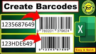 How to Create Barcodes in Excel