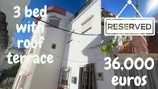 SOLD Spanish Property for Sale, 3 bedrooms with roof terrace 36,000 euros in Castil de Campos