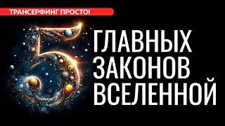 5 ГЛАВНЫХ ЗАКОНОВ ВСЕЛЕННОЙ ПРОСТЫМИ СЛОВАМИ [2024] Трансерфинг просто!