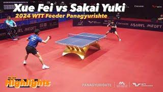 Penhold vs Shakehand Grip: Xue Fei 薛飞 vs Sakai Yuhi 坂井雄飛 | 2024 WTT Feeder Panagyurishte Highlights