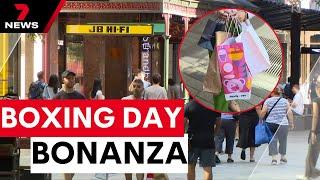 Sydney shopping centres packed for Boxing Day sales | 7NEWS