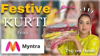 All new *Festive* Kurti Under Rs.1000/- From *Myntra* | Tryon | Beauty Basics