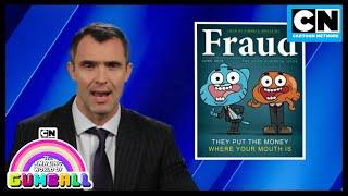 Gumball and Darwin on the news on TV | Gumball | Cartoon Network