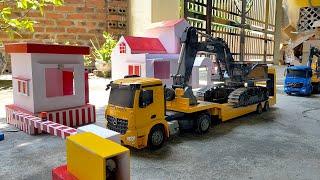 Máy Xúc, Xe Múc Cát, Tìm Xe Đồ Chơi, Ô Tô Cần Cẩu, Xe Tải Bự Chở Cát, Xe Container, Excavator Truck