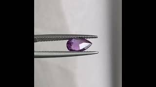 pear Purple Sapphire 1.08 Carat Loose Gemstone Natural Unheated Stone for Making Jewellery.