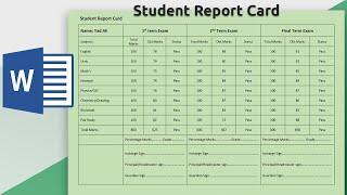 How to create Student Report Card in Ms word 2019 | Making Result Report Card in Microsoft word