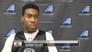 UMBC MBB - Rodney Elliott Talks About Being Named Rookie of the Year