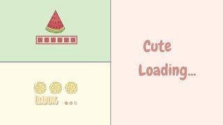 Aesthetic  cute loading  screen | cute fruit & vegetables  loading  screen |FREE