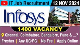 Job | Infosys India | IT | Recruitment 12 NOV 2024 | Careers | Job Vacancy | Tamil nadu | in Tamil