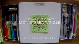 MonSterra tangle pattern by Alena light - realtime drawing